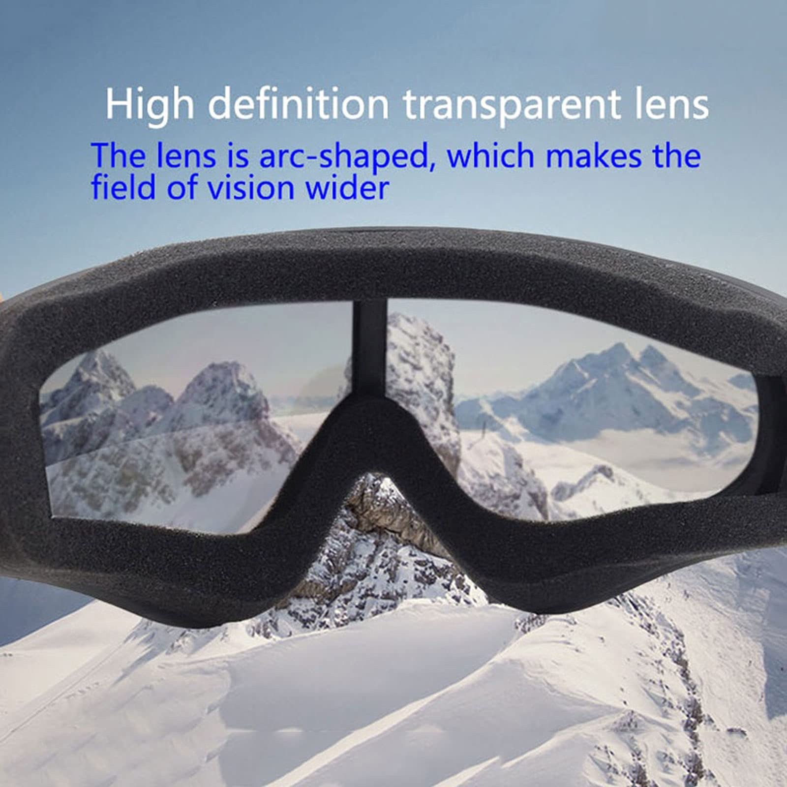 DieffematicHXJ Masque Ski Lunettes de protection contre route lunettes de ski lunettes de ski lunettes de protection hommes et femmes (Color : B)