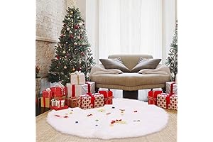 Christmas Tree Skirt 60 Inch Faux Fur Tree Skirt