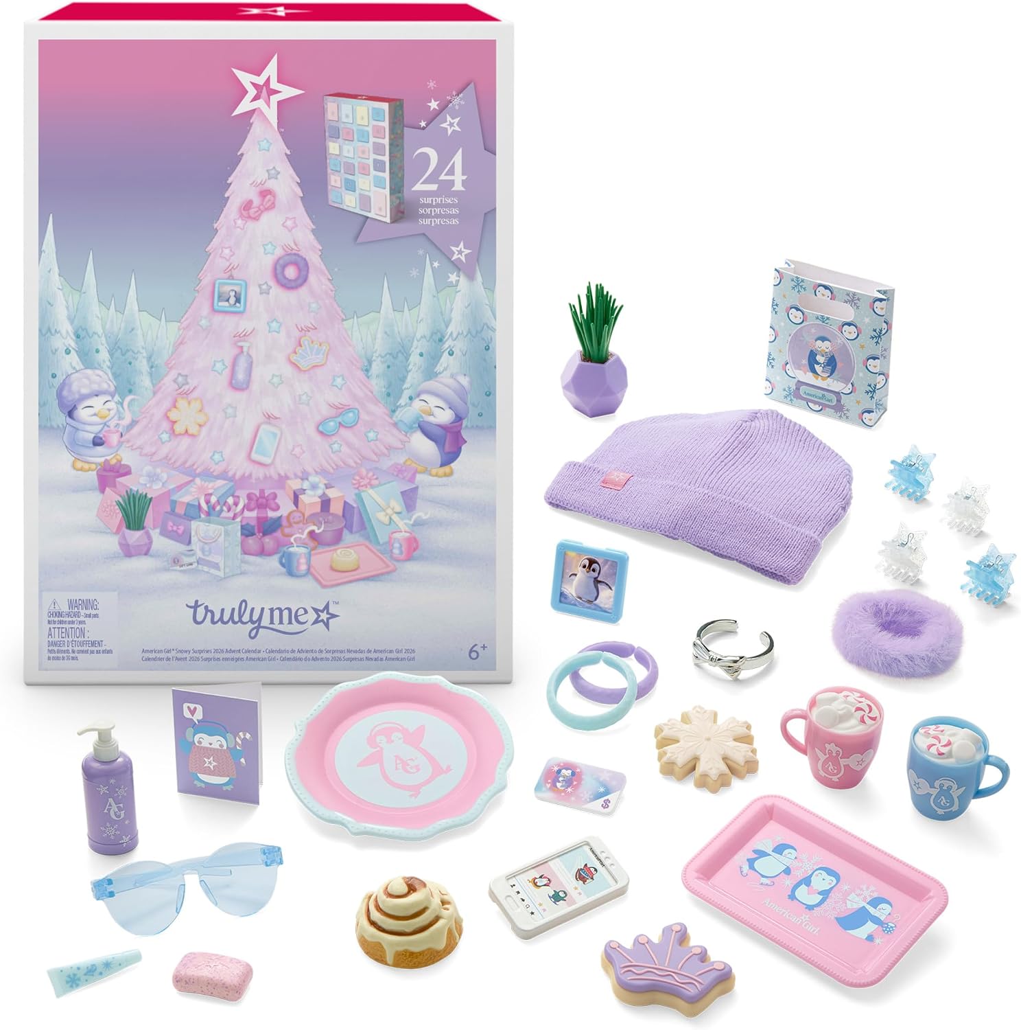 American Girl, Snowy Surprises 2026 Advent Calendar, 24 Days, 18-inch Doll Accessories, for Ages 6+