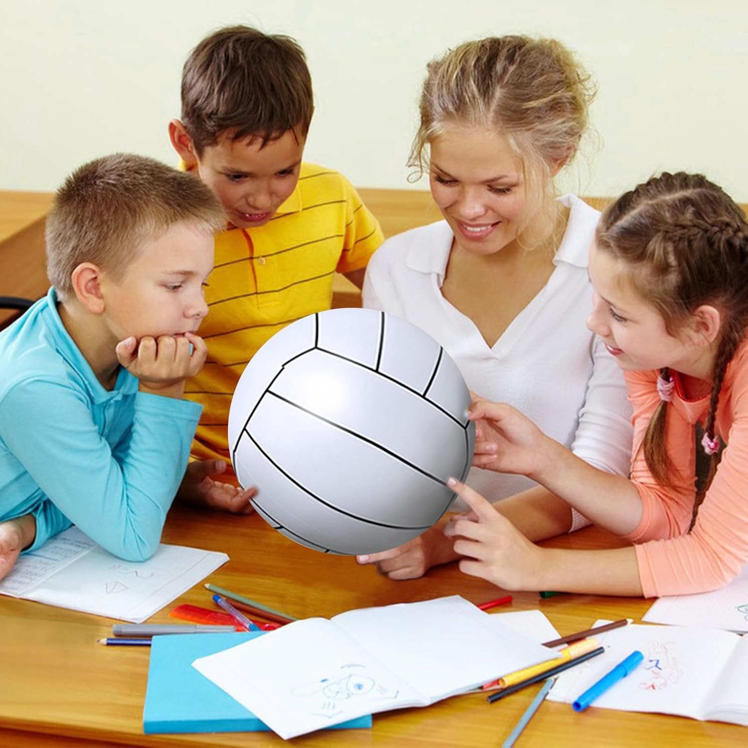 TURNMEON 12 Pack Inflatable Volleyball Beach Balls 16 Inch Beach Ball for Summer Party,Sports Ball Swimming Pool Game for Adult Pool Toys for Pool Beach Outdoor Indoor School