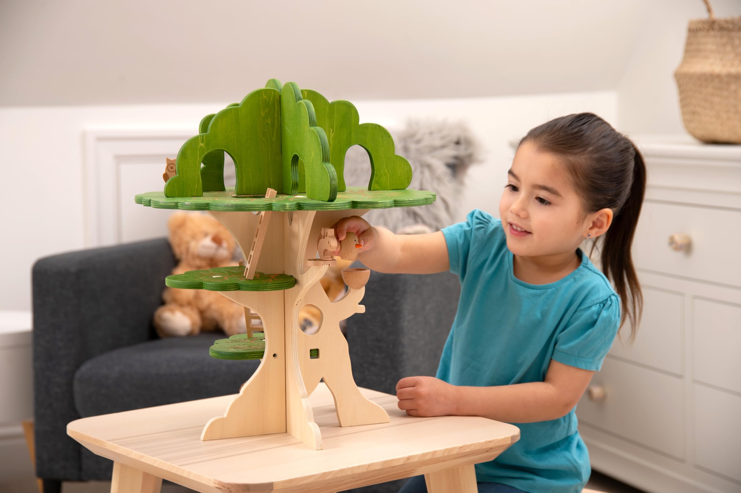 Tickit 74059 Woodland Trail Tree House – Wooden Treehouse – Playhouse – Small World Play