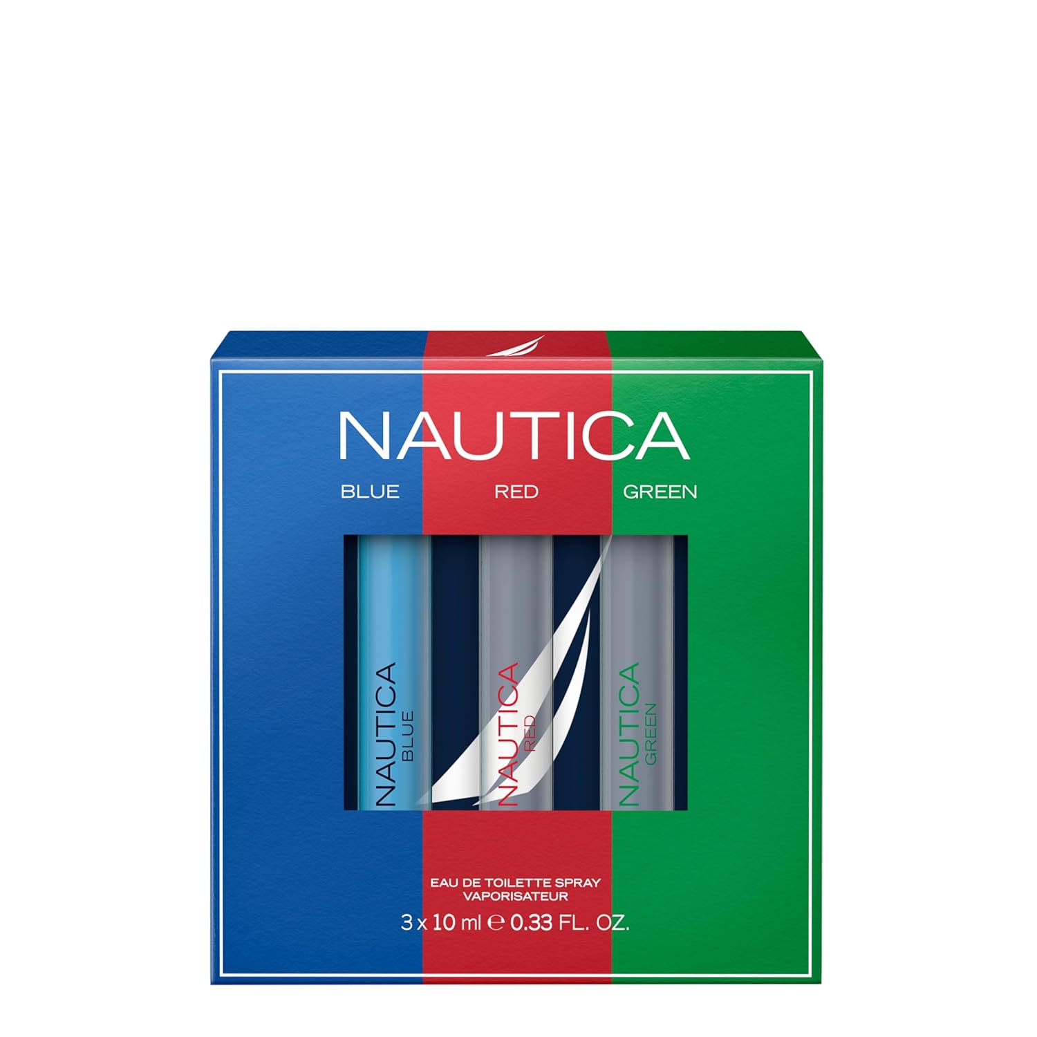 Nautica Giftset, Blue, Red, Green Eau de Toilette 0.33 fl oz Pen Sprays, Notes of Musk, Ginger, Lavender, and Cedarwood, Men's Fragrance, Long Lasting, Everyday Fragrance, Travel Size - Image 7