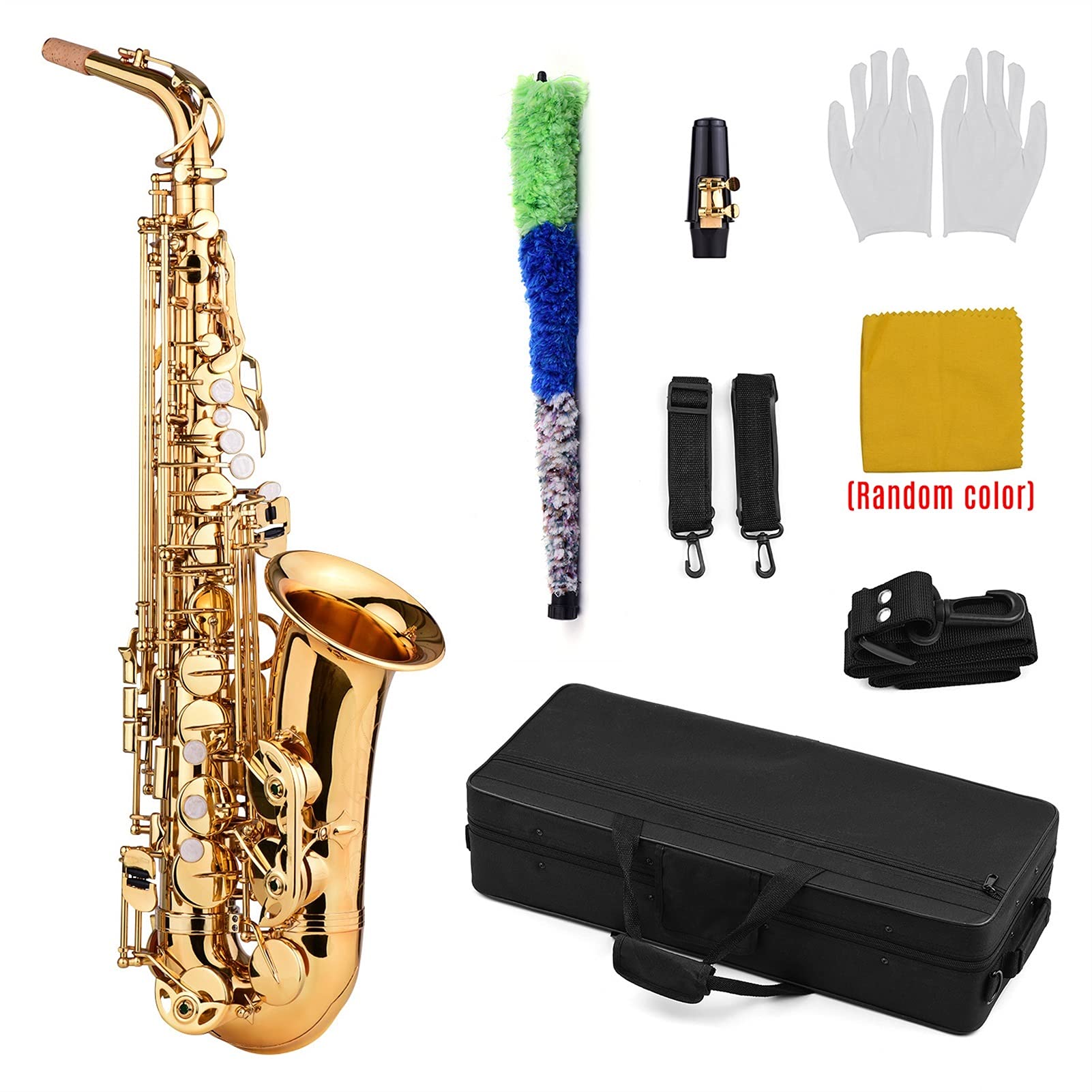Saxophon Set Major Alt Saxophon EB Key Messing Gold Lack Saxophonzubehör Saxophon Altsaxophon Alto