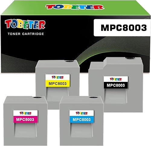 ToBeter Cartucho de tóner compatible MP C8003 para impresoras Lanier Savin IM C6500 IM C8000 IM C8000 IM C8000 MP C6503 MP C6503 MP C8003 MP C8003