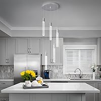 Vista 75 de Kitchen Island Lighting Modern Light Fixture Kitchen Island Pendant Light Dimmable LED Chrome Mini Pendant Lighting Dinning Room Living Room Chrome