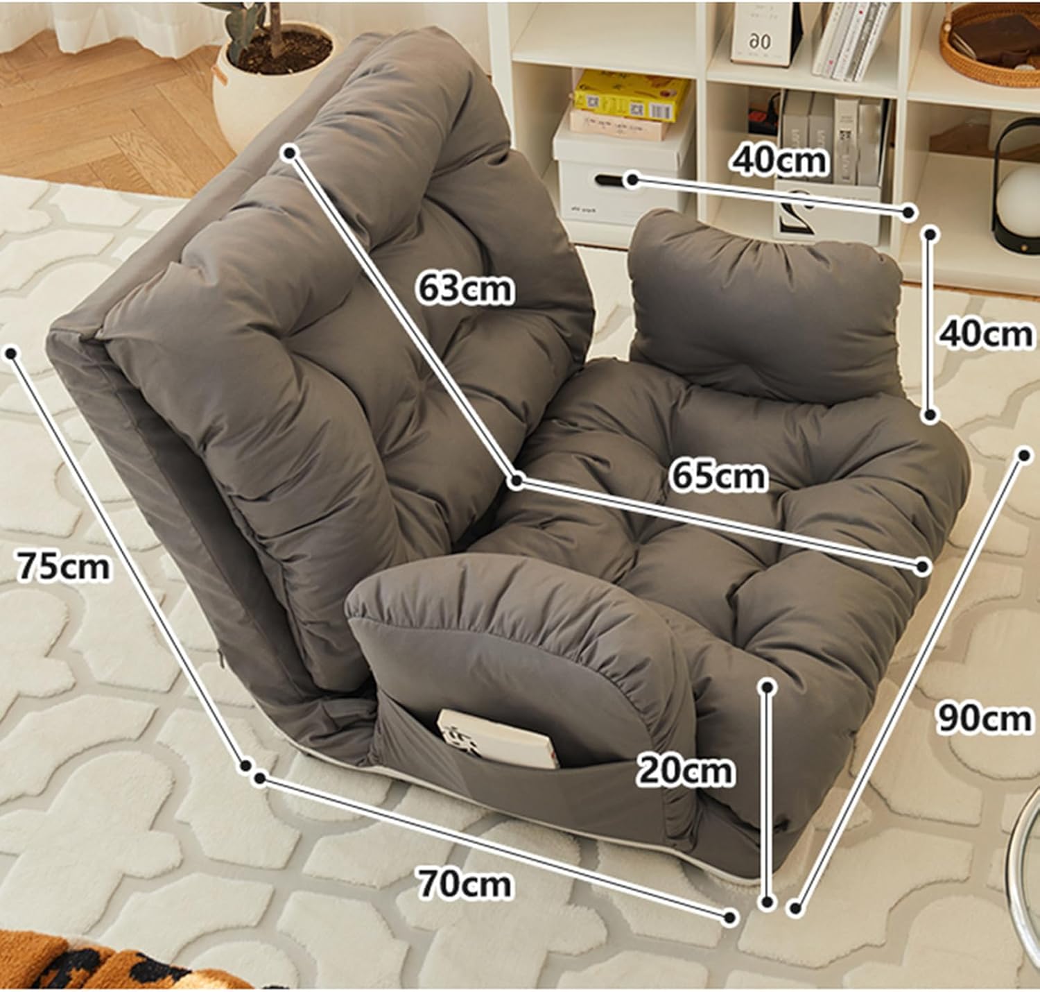 【入荷極小！新作】THLD ソファベッド 折りたたみ ダックグレー 3WAY カウチソファー リビングソファ 折りたたみソファー 折りたたみベッド 一