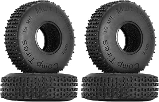 INJORA 1.9 Wheel Tires - Multi Terrains Comp Pins Tires for 1/10 RC Crawler Rock Buggy TRX4 SCX10 Pro Gen8 VS4-10, 120 * 35mm