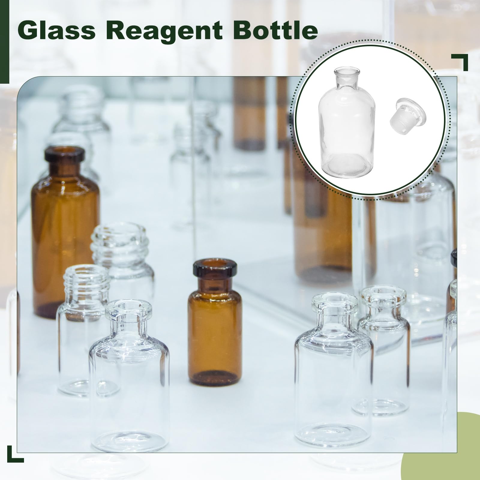 PATIKIL 2 Pack 1000ml Flacon A Reagents En Verre Transparent 35.2 oz