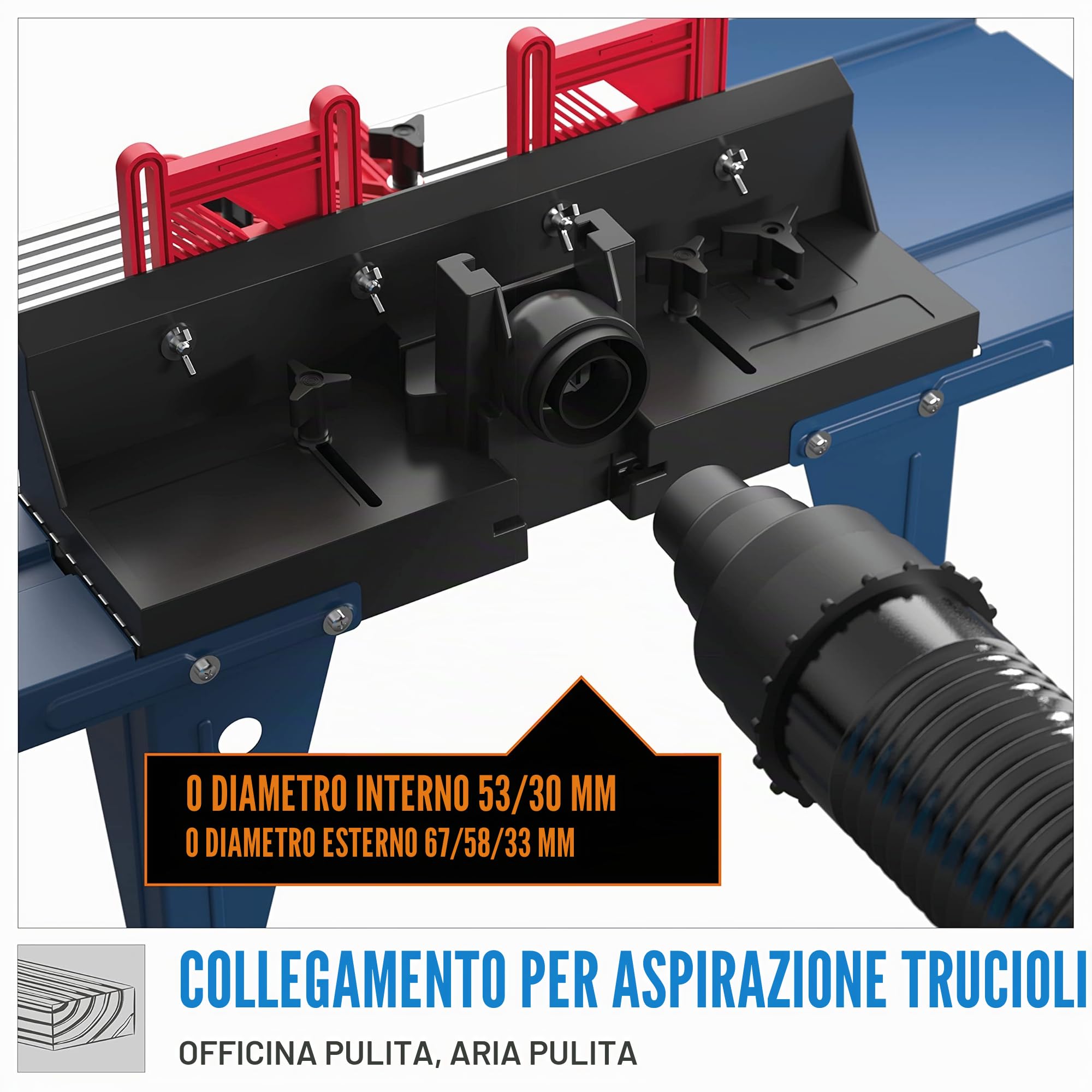Güde 58086 GO 855 - Tavolo per fresatrice, colore: Blu