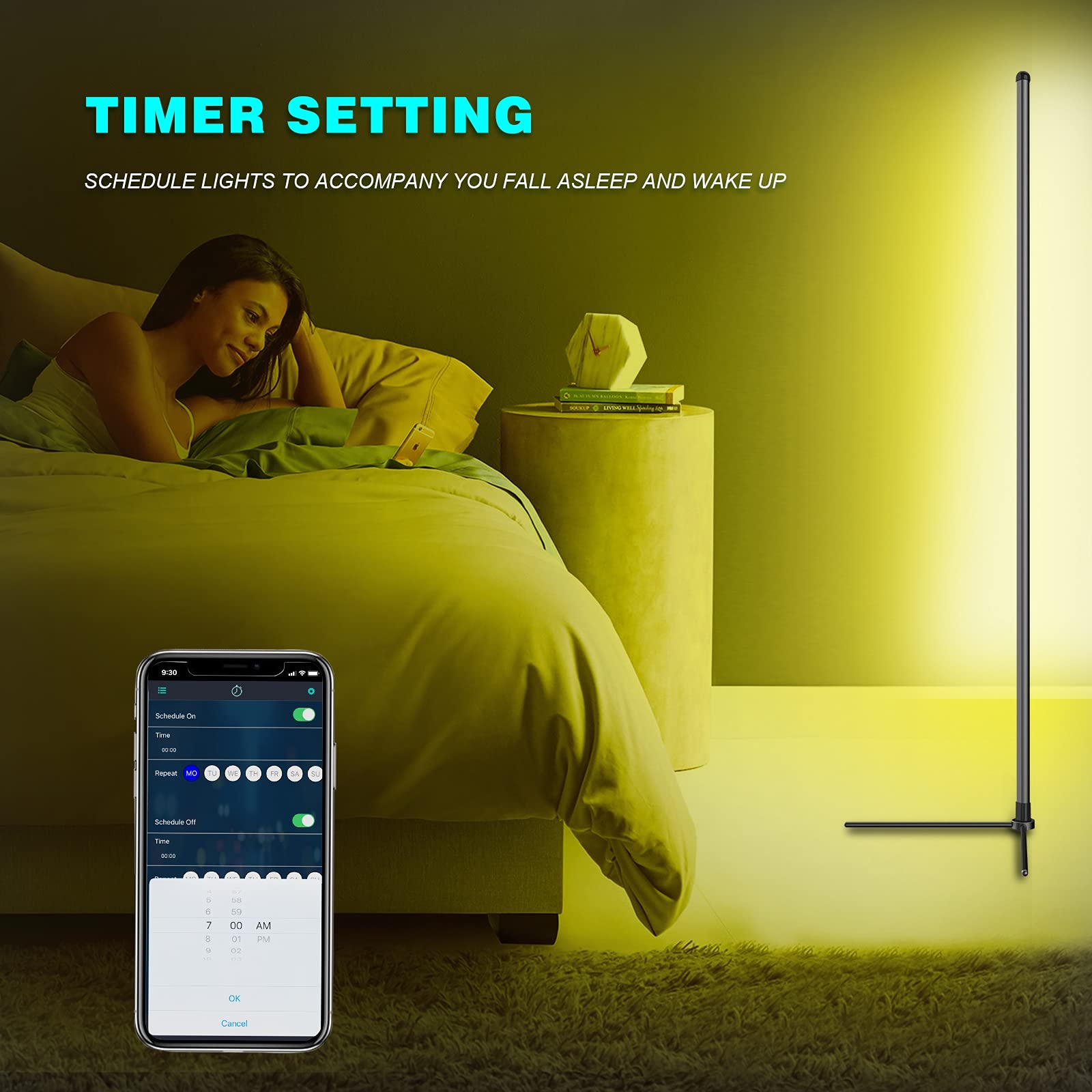 TOCLL LED RGB Floor Lamp (a Little More Expensive,Much Better) 61.5