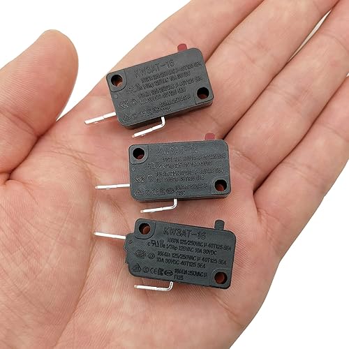 Miniatura 4 de Pieza de repuesto para interruptor de puerta de horno microondas, 16A 125VAC, KW3AT-16 (compatible con KW3A-16), 2 veces normalmente abierto + 1