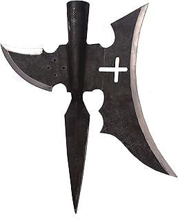 WARRIORS OUTFIT Hand Forged High Carbon Steel Medieval Halberd with Cross | Heavy Duty Sergeants Halberd Fully Functional