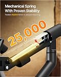 monTEK Sleek Aluminum Dual Monitor Arm Desk Mount for 17-35" Screens | Mechanical spring, tension indicator, full motion, VESA 75/100 compatibility, clamp/grommet bases and cable routing