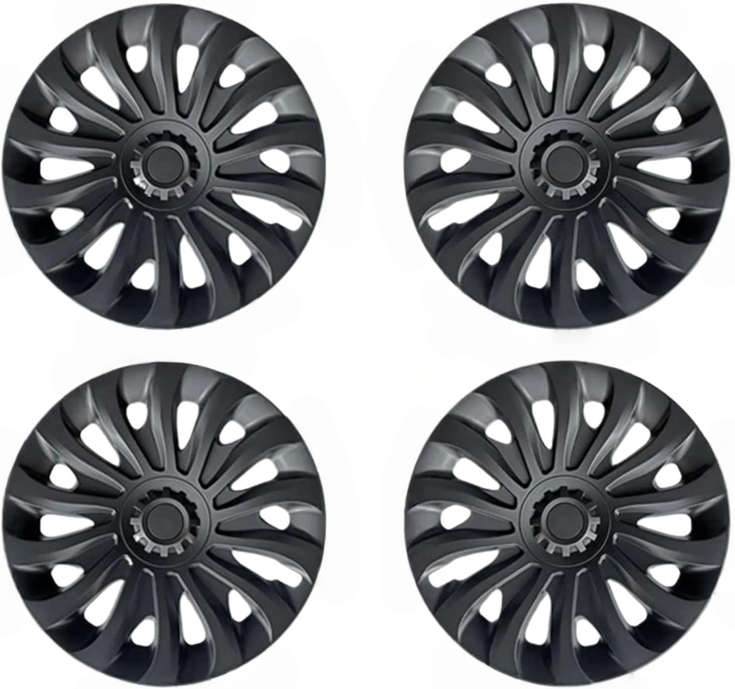 4PCS Wheel Cover Car for Tesla Model 3 Highland 18 Inch Full Rim HubCap 2024 2025 Accessories Tire Parts(B-Bright Black)