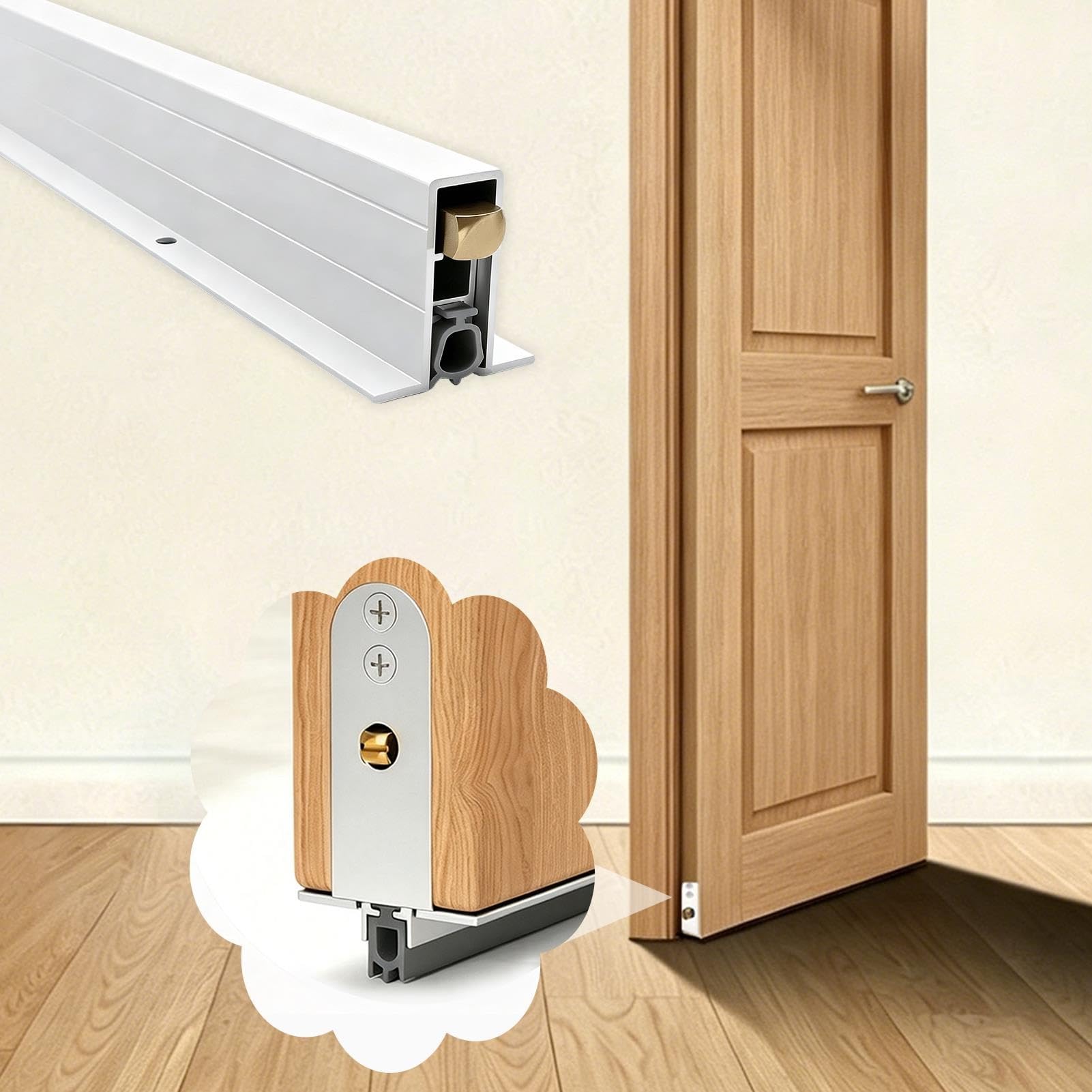 Bas Porte Automatique Bas de Porte Automatique Escamotable Anti-Courant