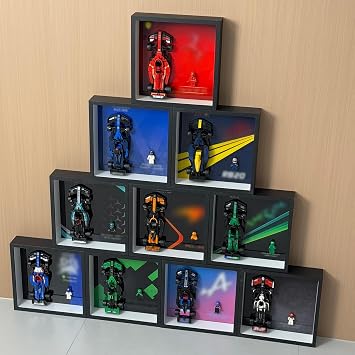 iLuane Display Wallboard for LEGO Speed Champions Ultimate Collectors Pack, Contains 10 Sets in 1, Adult Collectibles Wall Mount, Home or Office Decor No Car Included