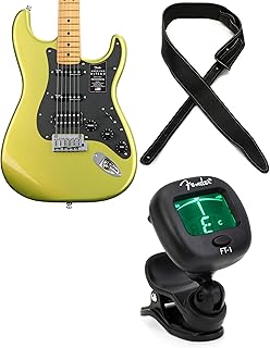 Fender American Ultra II Stratocaster HSS Electric Guitar - Solar Flare Finish, Maple Fingerboard, High-Performance Tone, Professional Sound, and Premium Build Quality