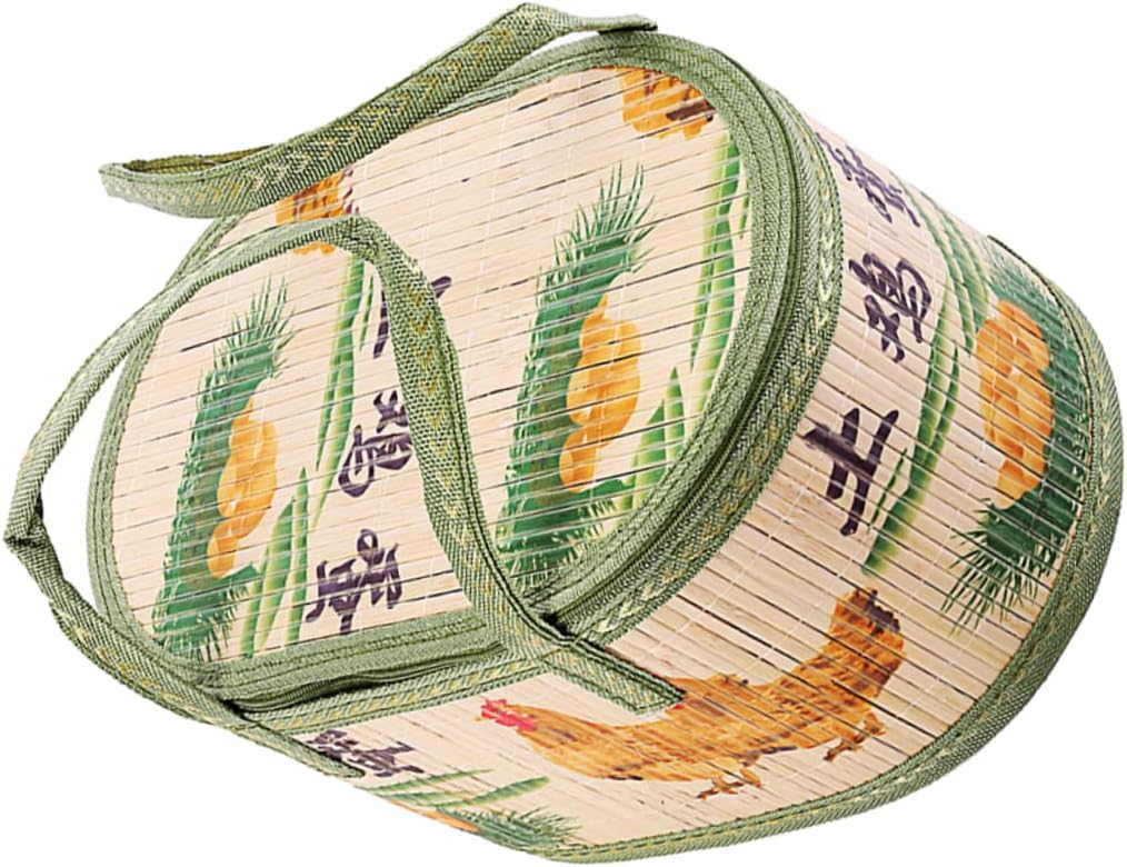 Yardenfun Bamboo Egg Basket Woven Storage Basket with Lid