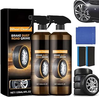 Wheel Cleaner, Wheelblaze Tire Cleaner Versatile and Powerful Rust Converter Car Detailing Kit, Turn Filthy Wheels into Instant Shine for Safe On Most Rim Finishes (2PCS)