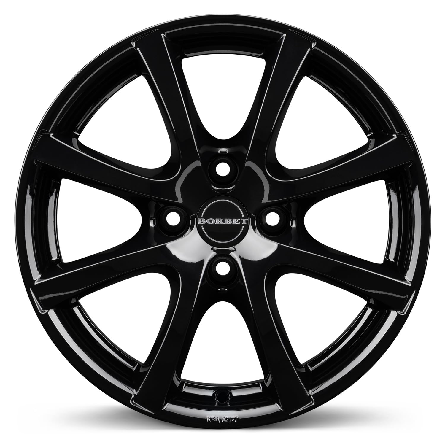 4x Borbet Felgen LV4 6.5x15 ET35 4x100 black glossy kompatibel mit Renault Captur Clio Grand Kangoo Modus Mégane Scénic Twingo Zoe