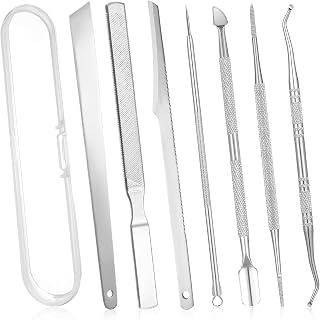 7 Pack Ingrown Toenail Tool Pedicure Tools for Feet, Stainless Steel Toenail Removal Kit, Professional Surgical Manicure Treatment Pedicure Tools for Feet Under Nail Cleaner Correction Polish Pain