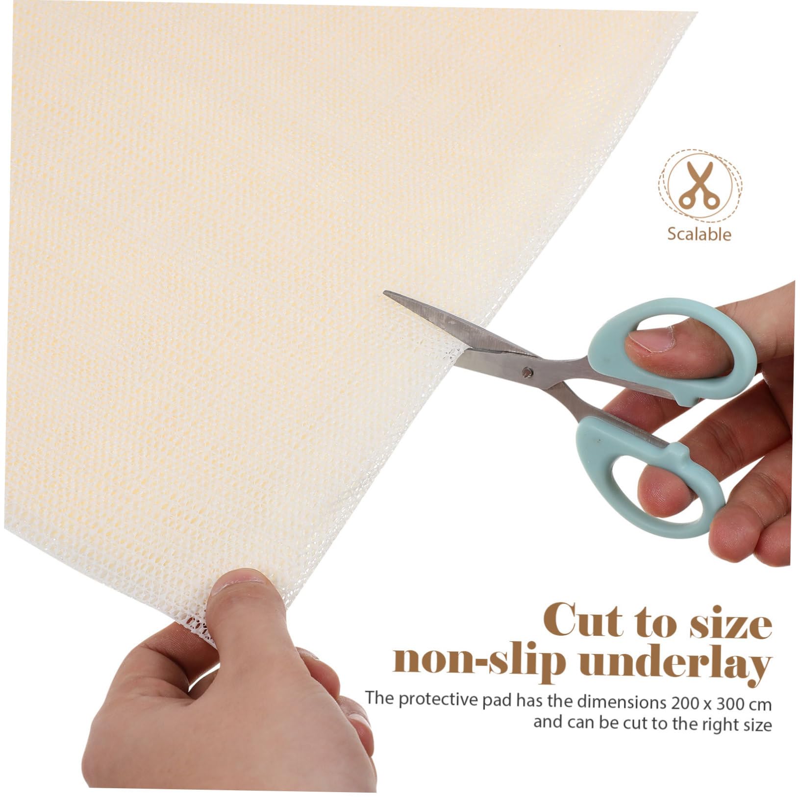 Gatuida Rechteckige Teppichunterlage 200x300cm aus PVC rutschfeste Teppichmatte zum Fixieren und Schutz von Holzböden Einfache Installation Verhindert Kräuseln