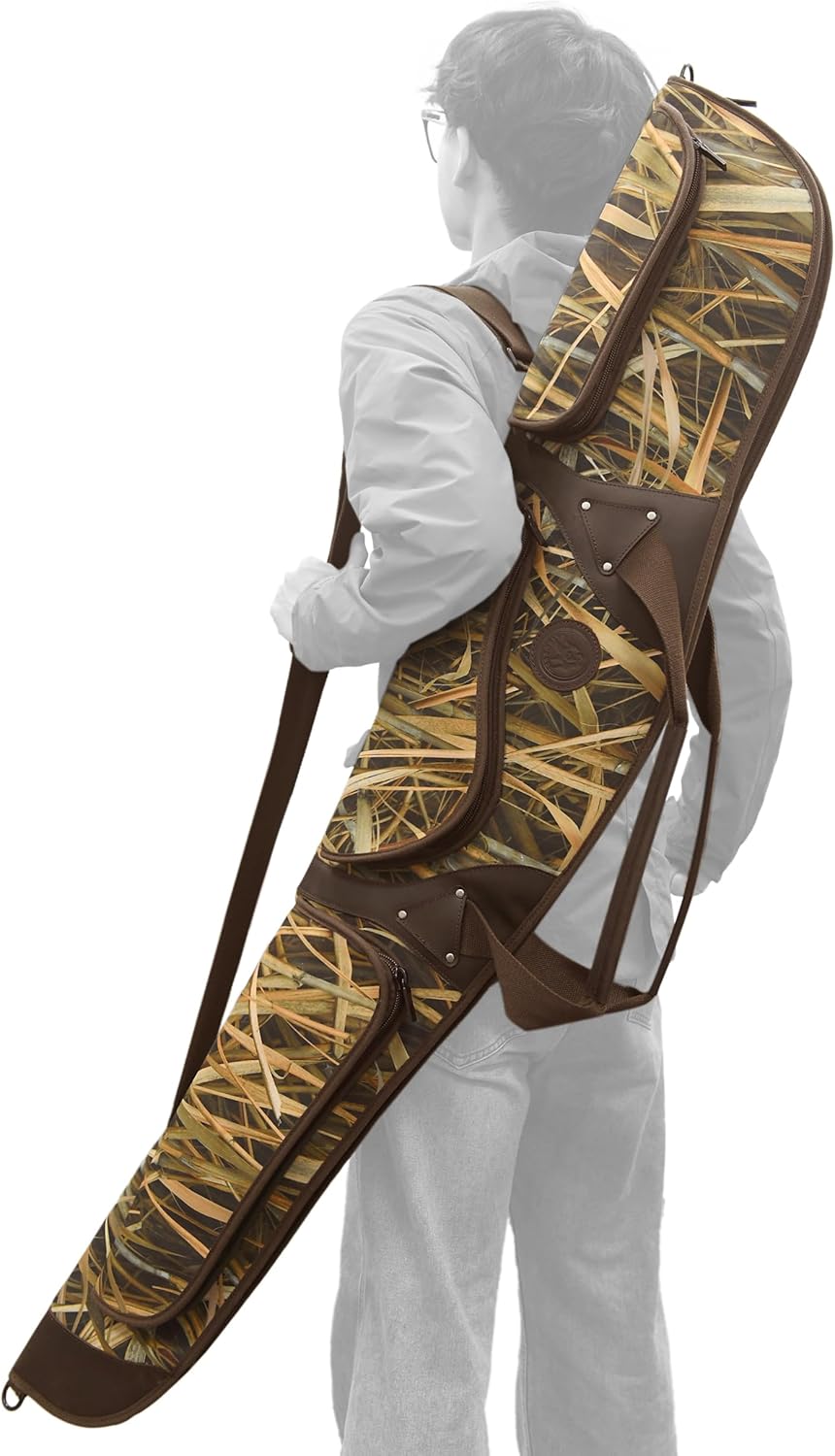 WAYNE'S DOG 52" Soft Gun Case for Long Scoped Rifles & Shotguns – Camouflage Gun Carry Bag, Waterfowl Camo