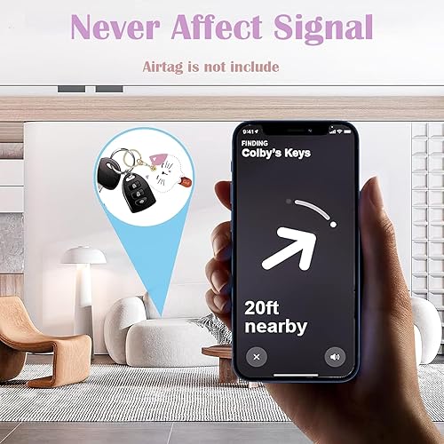 Miniatura 35 de Funda de cuero para llavero para Apple Airtag, funda protectora de AirTag con anillo para llavero, funda antiarañazos para llaves