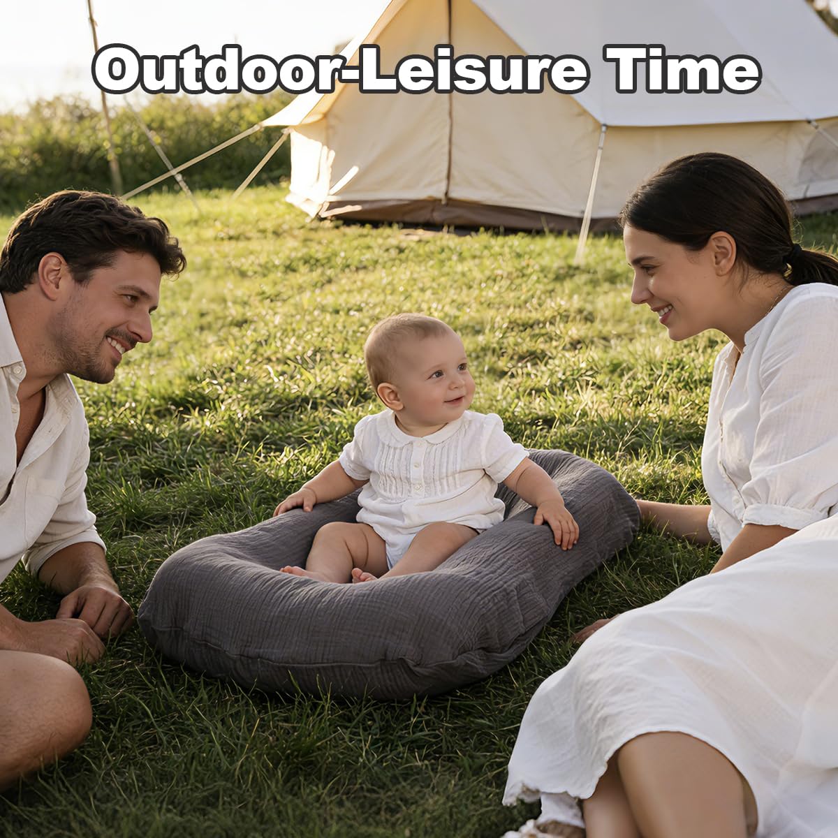 Baby Lounger - Snuggle Cozy Me Infant Lounger for Newborns | Breathable & Soft, Portable Awake-Time Pad, Essential Baby Gift (Lounger Cover Included) - Image 6