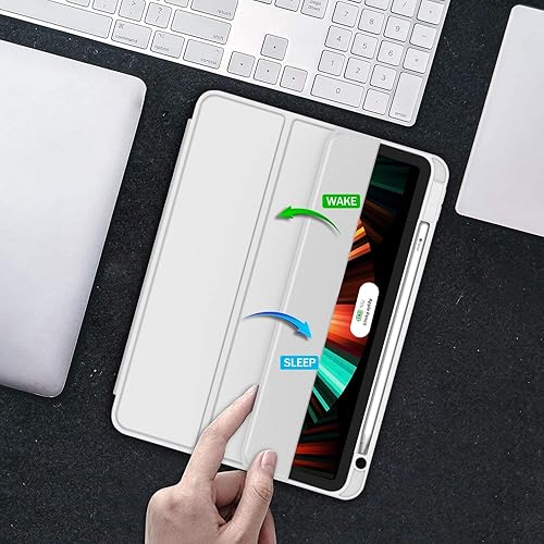 Miniatura 5 de ZryXal Funda para iPad Pro de 129 pulgadas 202220212020 654 generación con soporte para lápices funda inteligente para iPad compatible con Touch ID