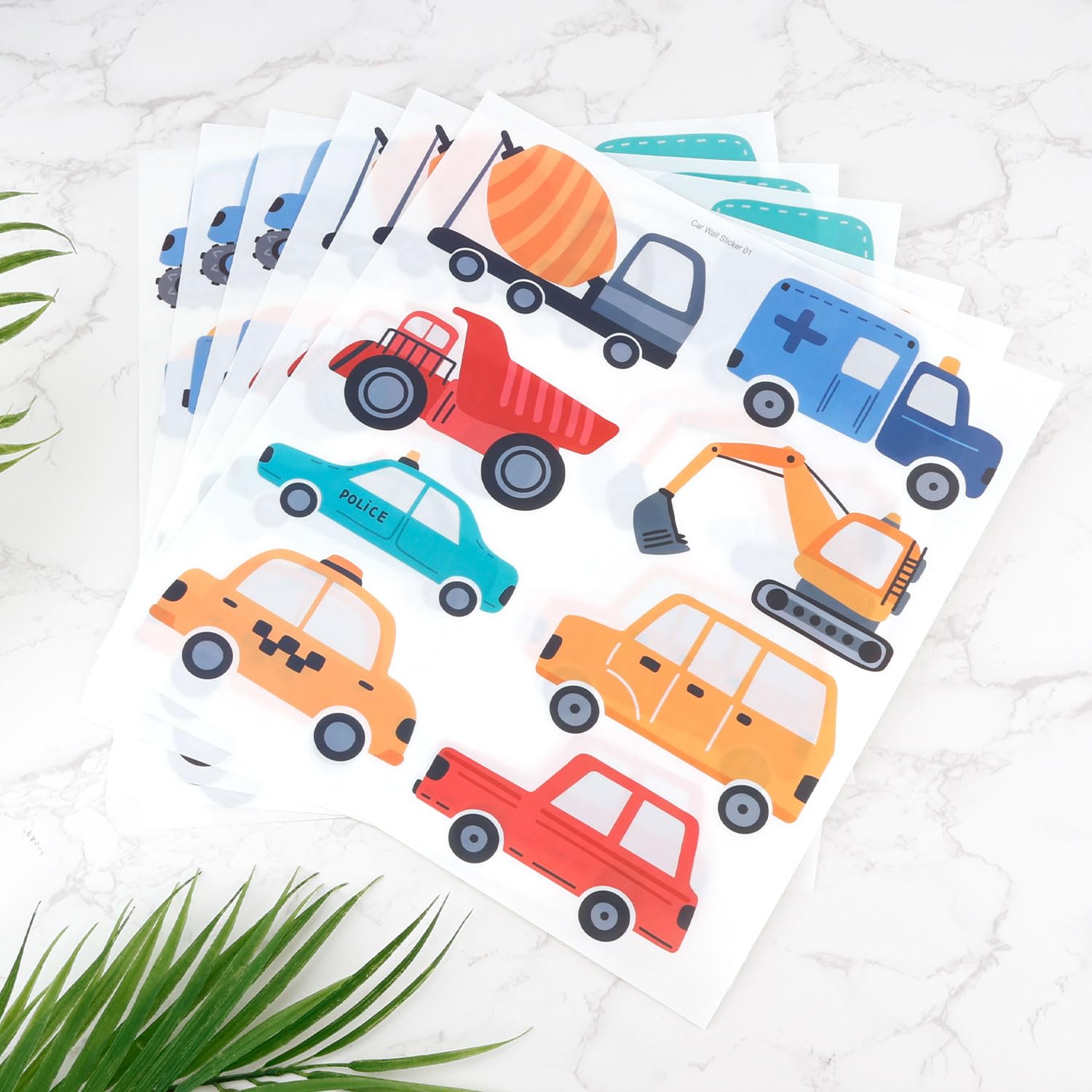 48pcs Construction Vehicles Wall Decals - Image 3