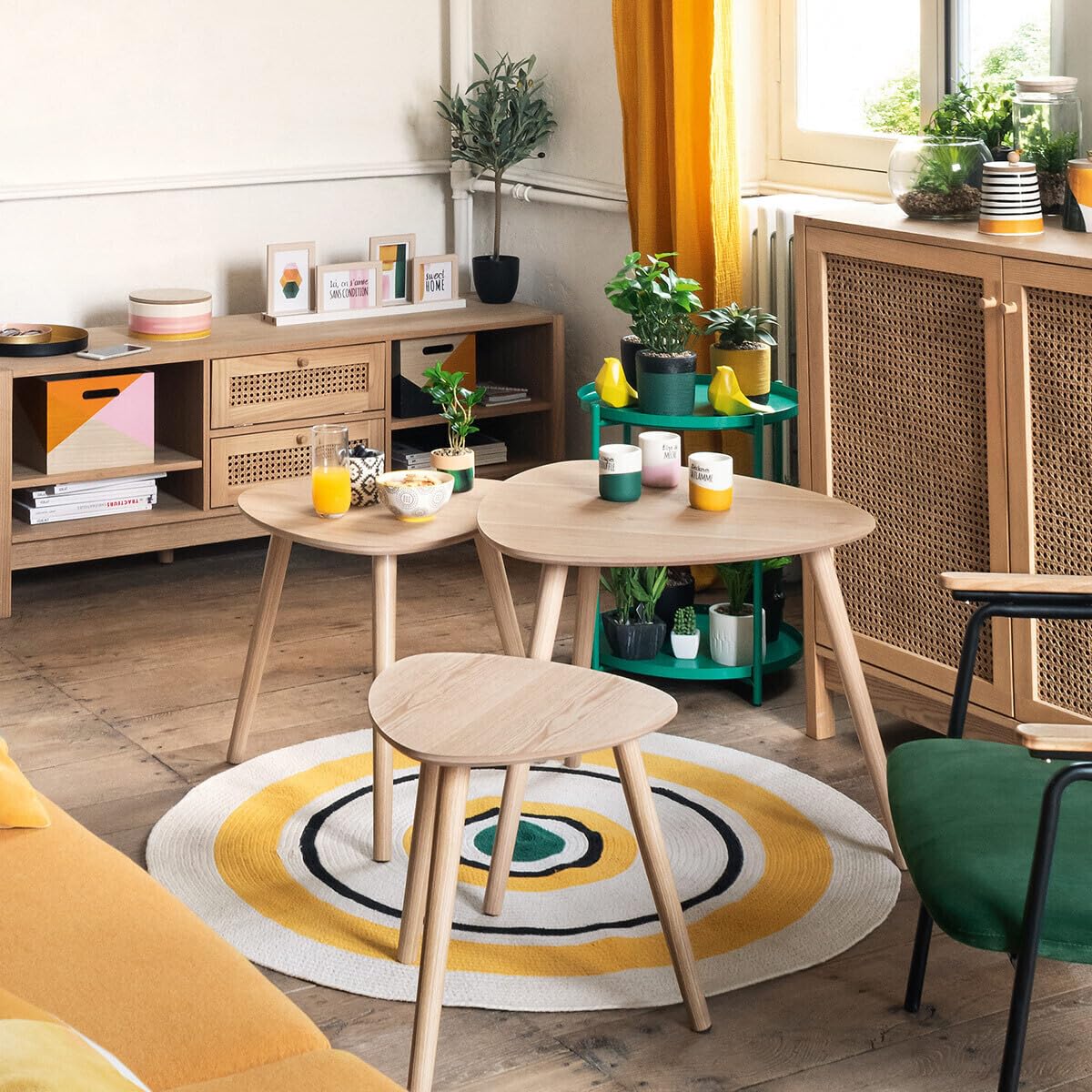Atmosphera - Tables gigognes Mileo - Bois Naturel