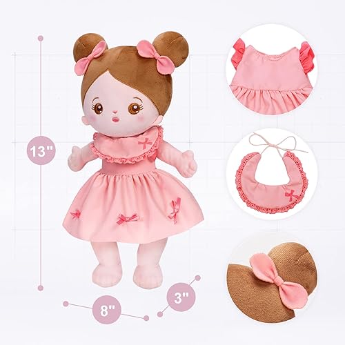Miniatura 3 de OUOZZZ Set de regalo de muñeca de bebé suave de 13 pulgadas, muñeca de trapo de felpa para dormir, juguete para niños y niñas