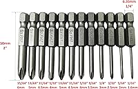 Vista 3 de aiyun 18 Piece Slotted Phillips Head Drill Bit Set, 1/4 Inch Hex Shank S2 Steel Magnetic 2Inch Long Screwdriver Bits with Storage Box