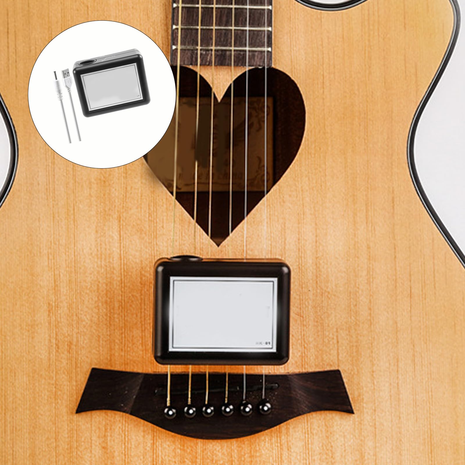 Clip sul sintonizzatore Costruzione in plastica Apri suono Chitarra Tone Completer per chitarra Ukulele Basso e violino Tone Completer