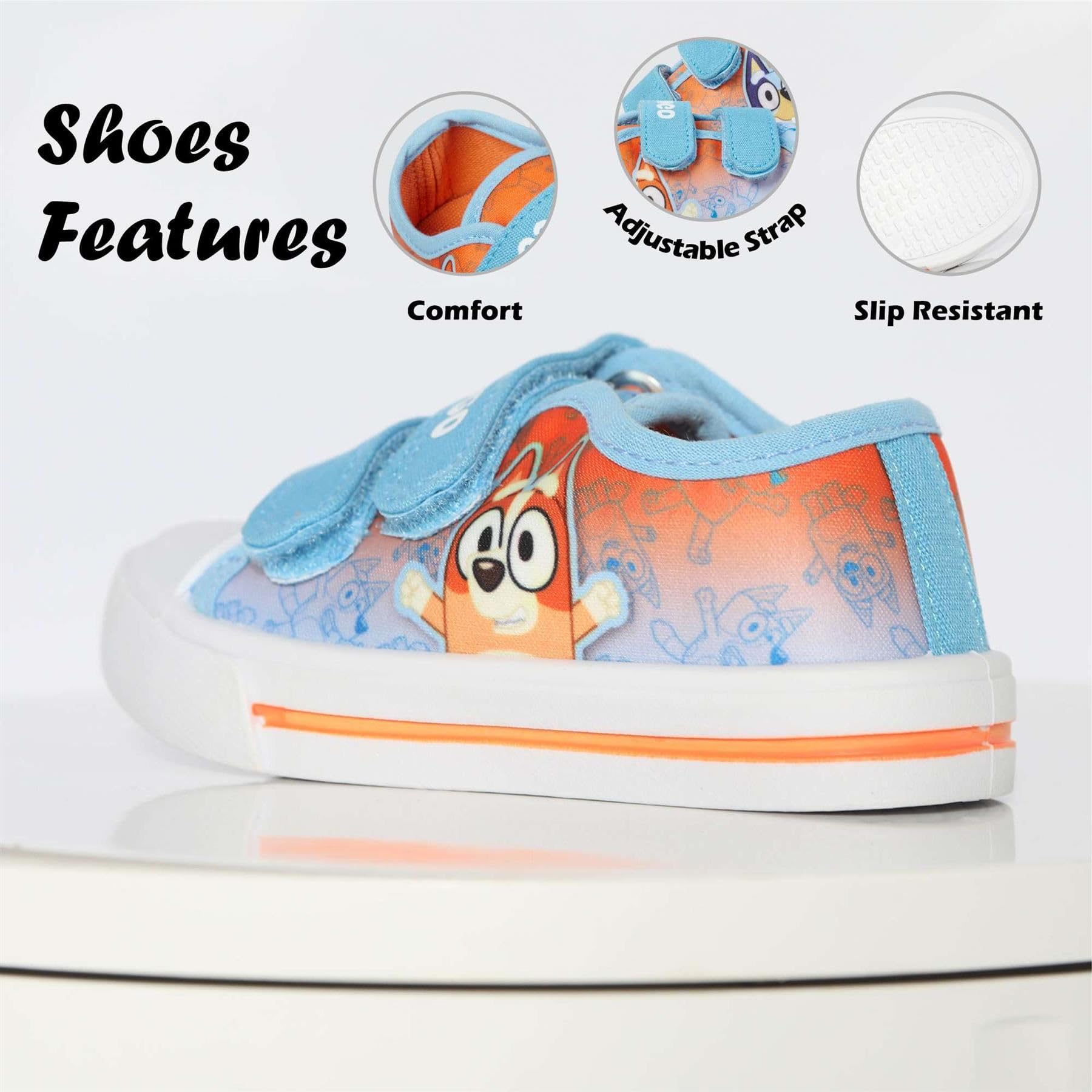 Tenis de lona Bluey Bingo para niños y niñas, con licencia oficial, duraderos, elegantes, cómodos, para uso diario, ligeros, festivales, fiestas, antideslizantes, para caminar