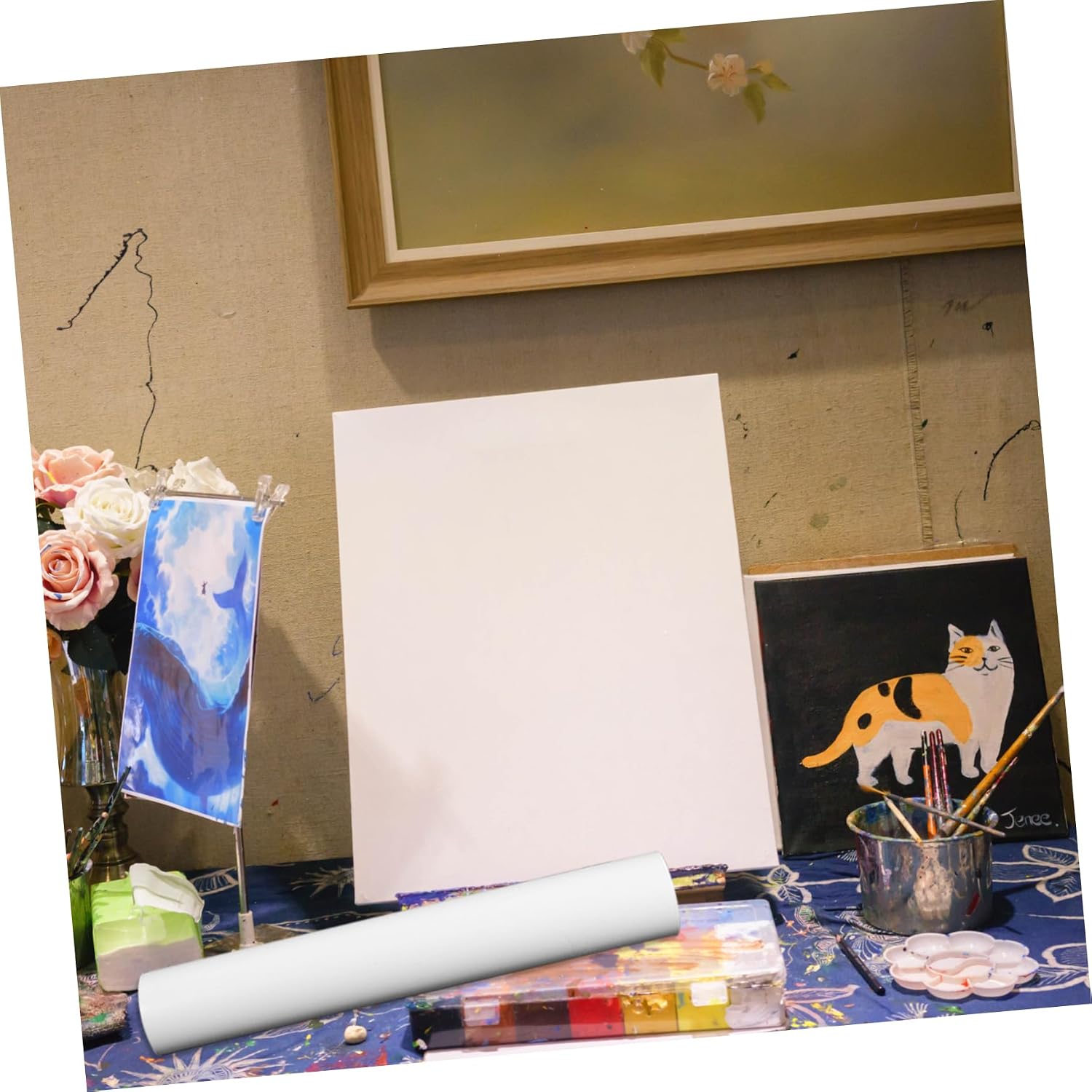 2Pcs Reusable Poster Tube Long Storage Tube for Artwork DIY Projects Tear Resistant Holder for Shipping Posters and Documents