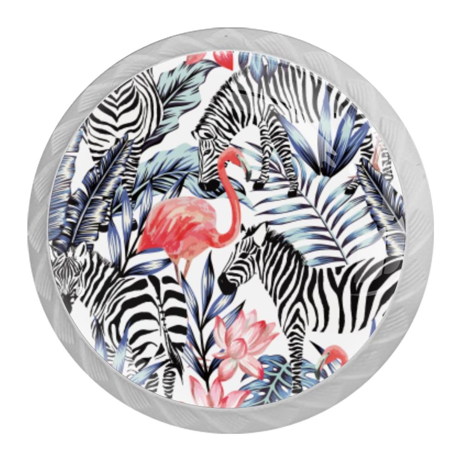 Tqmspg Multi10 4 Pieces Drawer Pulls Flamingo Door Knobs Dresser Handles For Kitchen Wardrobe Cupboard Hardware Furniture