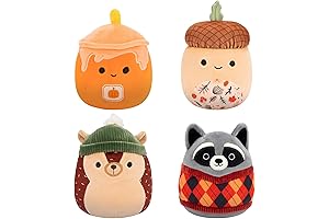 Squishmallows Pumpkin Spice Little Harvest Cuddle Buddy 4-Pack!