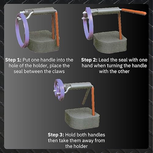 Miniatura 4 de Kit King - Juego de herramientas para instalar sello de cañas - Juego de herramientas para instalación, molinete, taza en U, hidráulico, 5 unidades