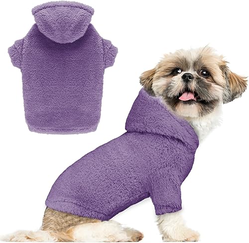 Miniatura 15 de Suéteres mullidos para perros grandes, ropa con capucha para mascotas, abrigos cálidos y suaves para mascotas, suéteres para perros extra grandes