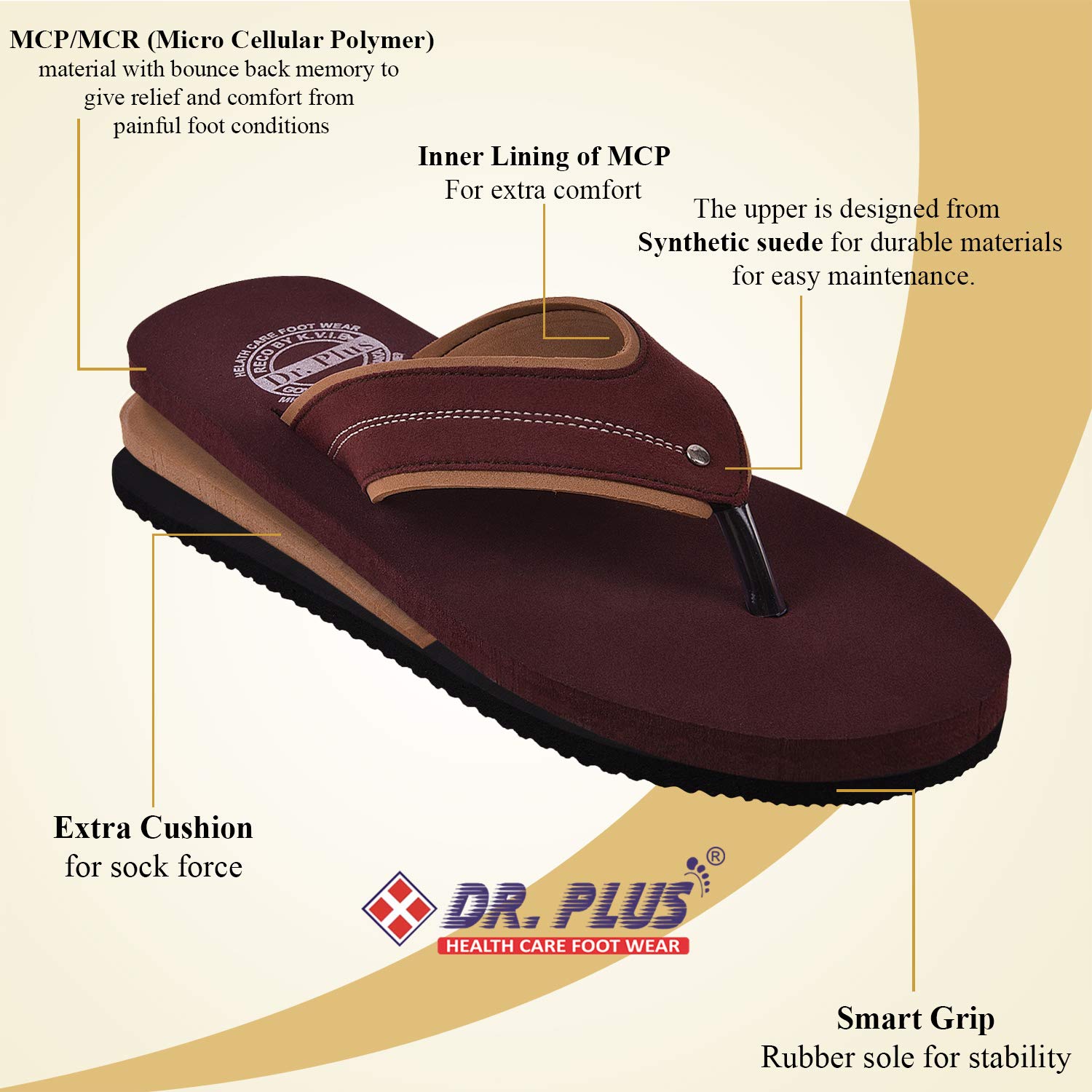 DR PLUS Women's Healthcare, Diabetic and Orthopedic Light Weight MCR/MCP Footwear/Sandals/Slipper/Chappal 5 71oAzgVcSOL. SL1500