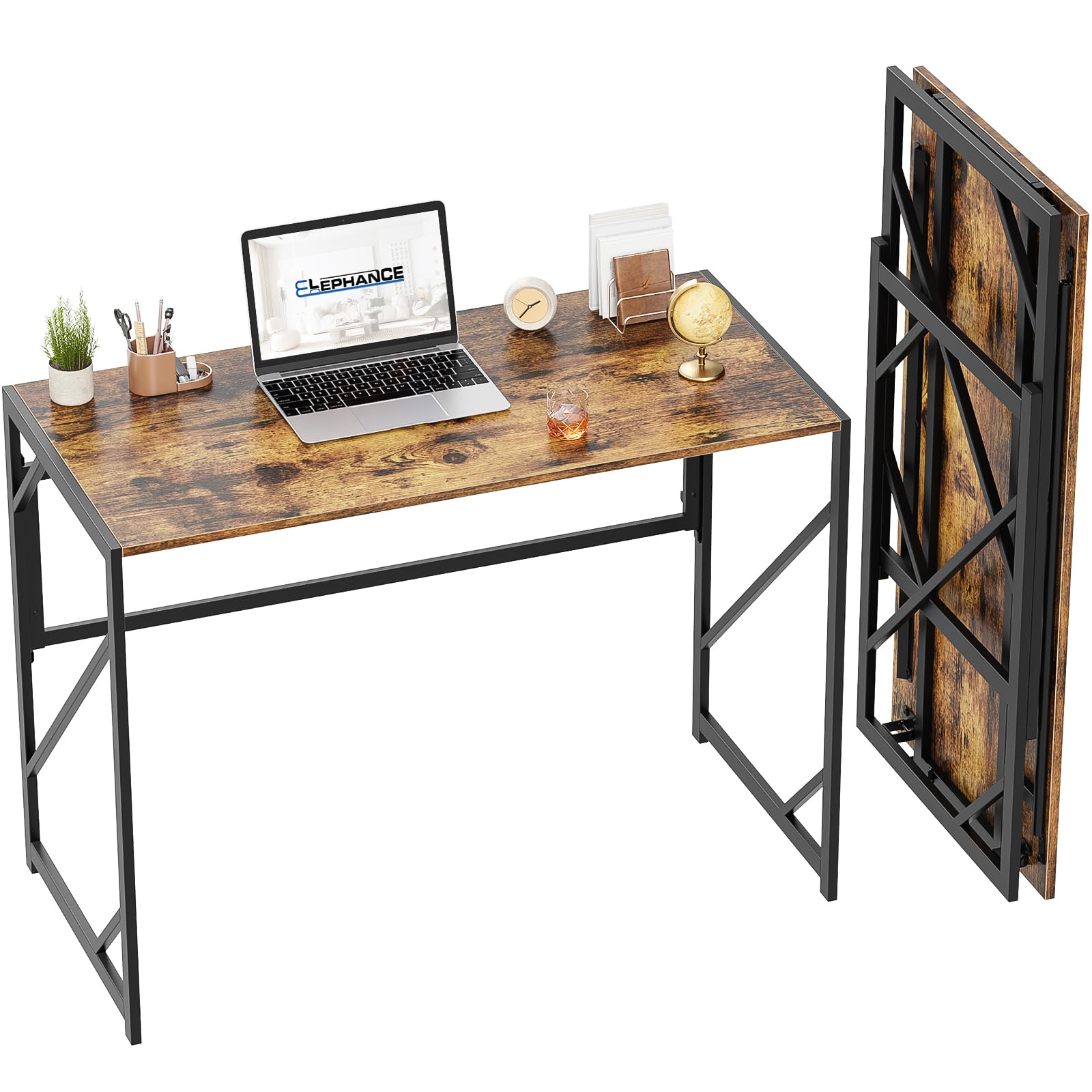 Amazon.com: Elephance Folding Desk Writing Computer Desk for Home
