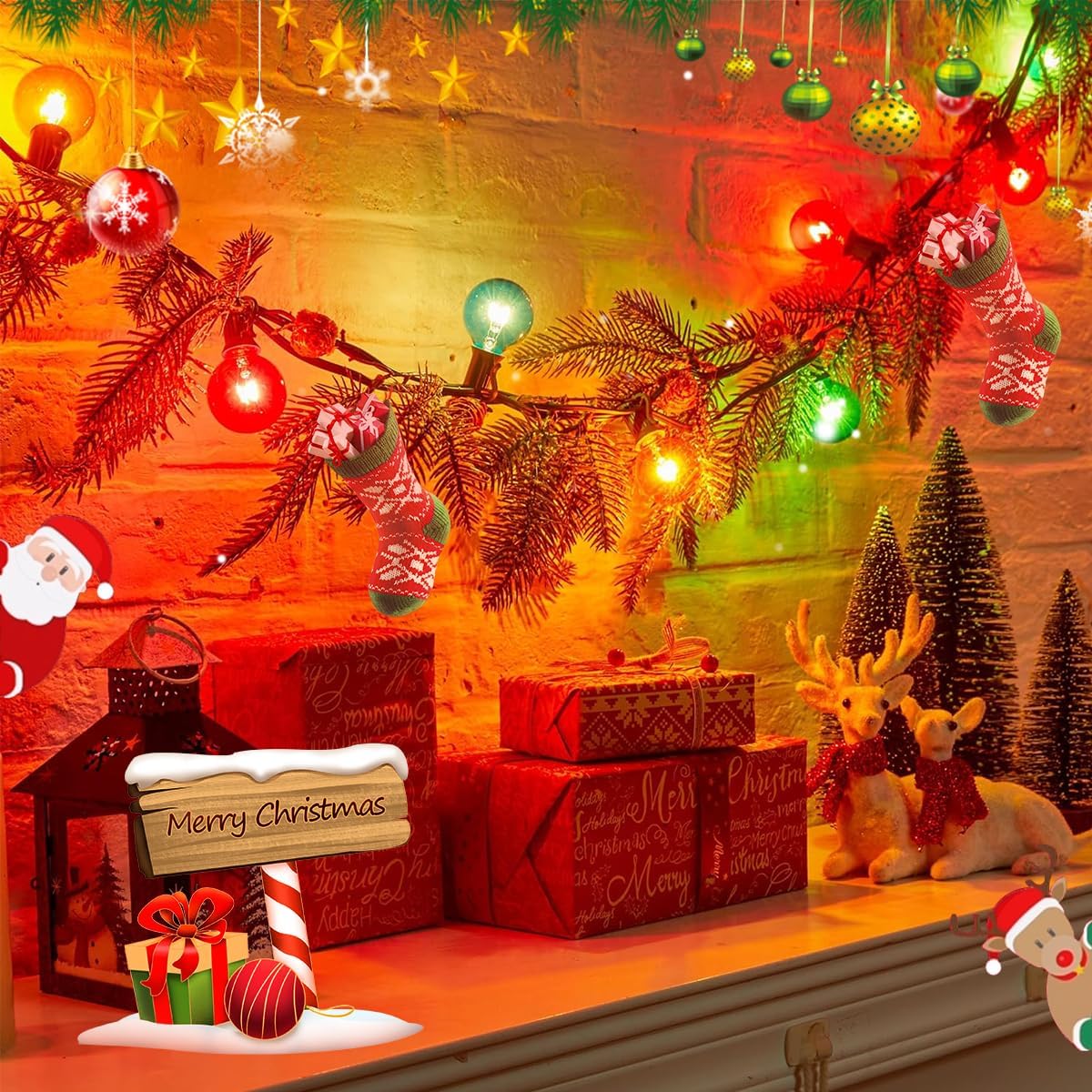 Vocevos 200FT Outdoor String Lights Colorful LED Outside Waterproof Patio Lights Backyard Heavy-Duty Shatterproof Plastic G40 Bulbs Connectable Globe Light Decor Yard Café Exterior