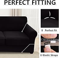 Vista 6 de hyha Fundas de sofá de 4 piezas para sofá de 3 cojines, fundas de sofá suaves y lavables, fundas de sofá elásticas para perros, protector de muebles