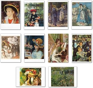 【正規輸入品】ポストカード アート10柄セット「ルノワール2」 ハガキサイズ 名画 女性 おしゃれ 郵便はがき メッセージカード コレクション 輸入商品