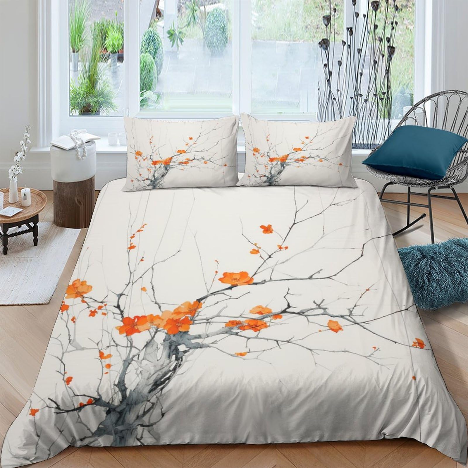 Ensemble de literie gris IOFEER 220x240cm pour une ambiance nature et cocooning