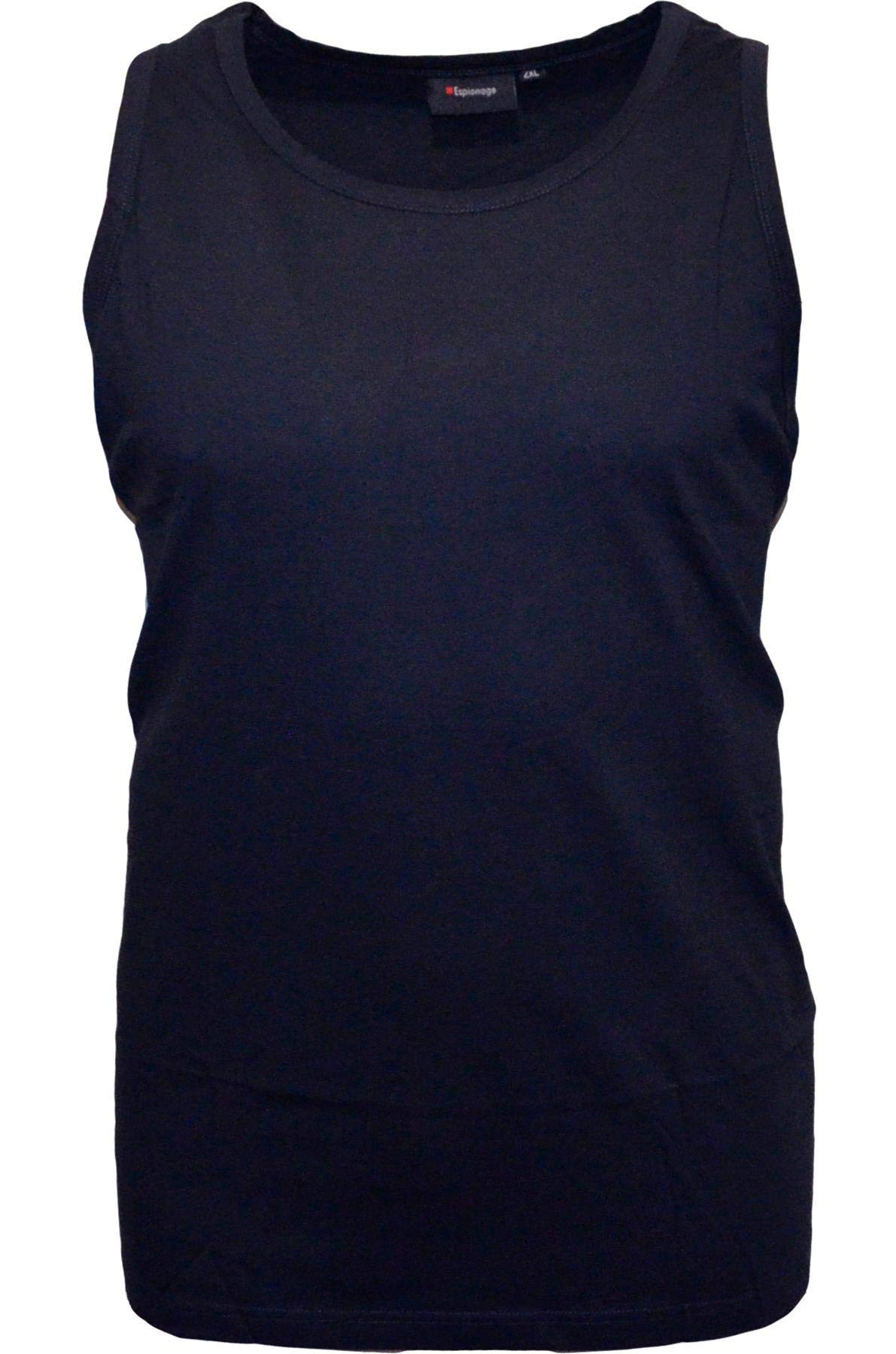 Espionage Mens Long Length Combed Cotton Vests (017) in Navy (Single Pack) in 8XL