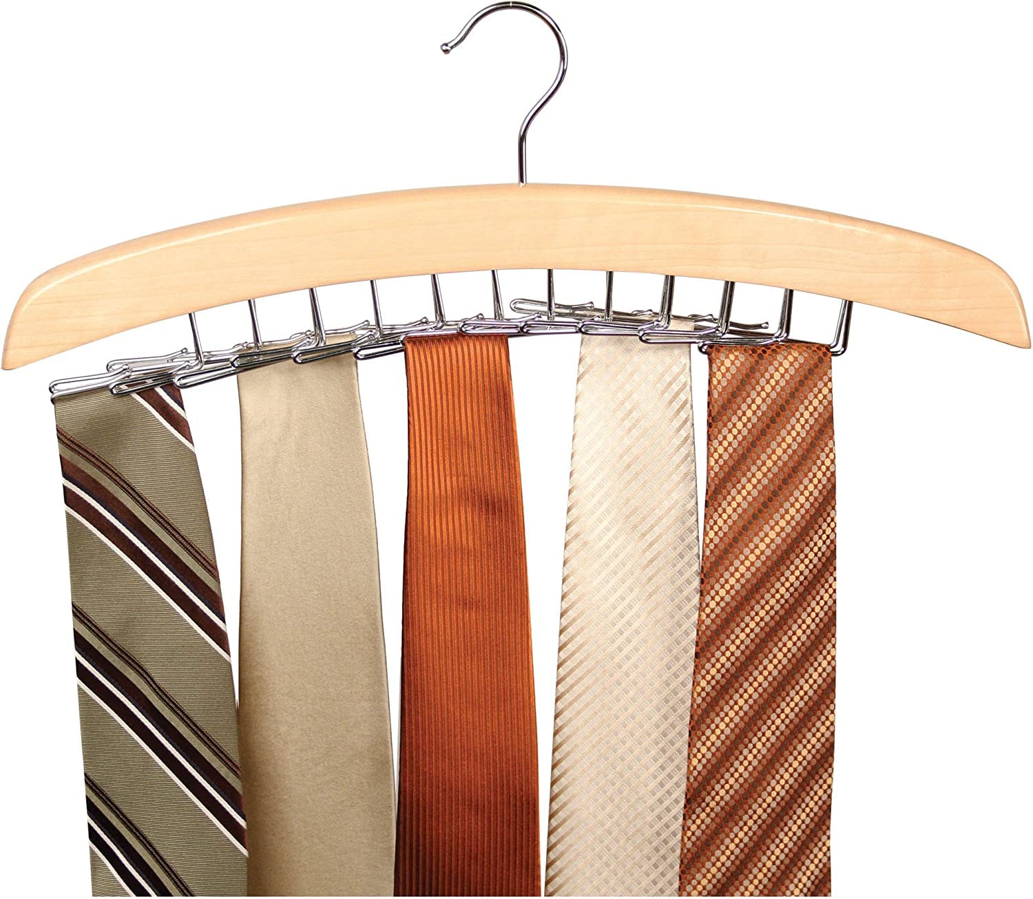 Richards Homewares Imperial Krawattenbügel zum Aufhängen, Schwingarm, für 24 Krawatten, Blond