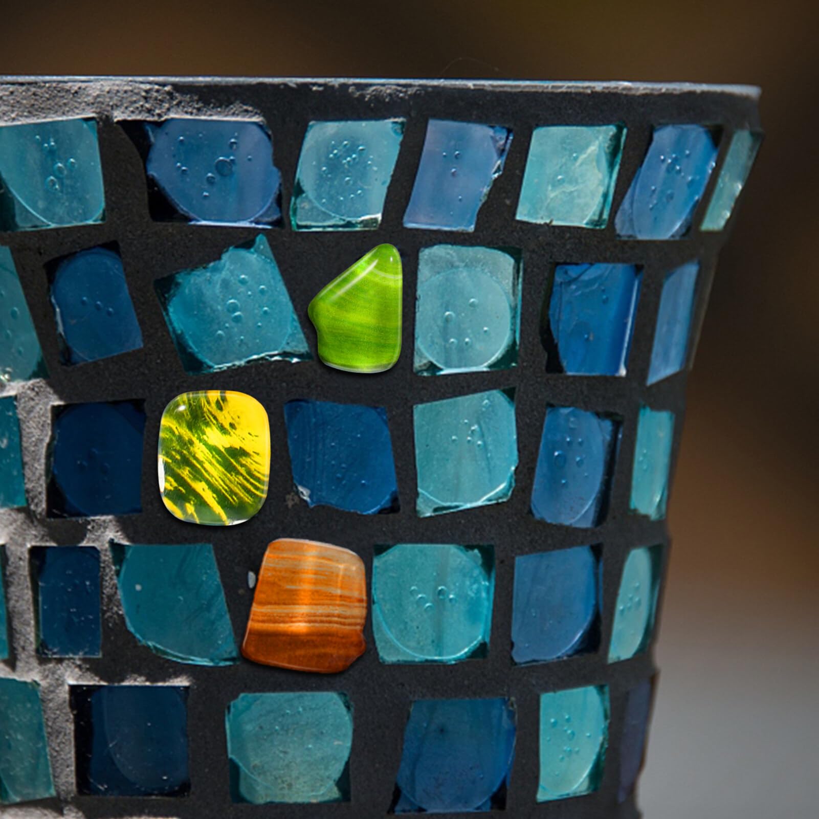 Tofficu Kit Mosaico Pezzi Colorati Per Decorazioni Fai Da Te Sicuro e Pratico Per Progetti Creativi Casa e Giardino